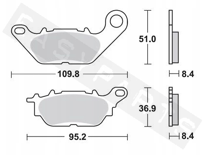 Brake pads rear YAMAHA N-Max 125 2021-2024